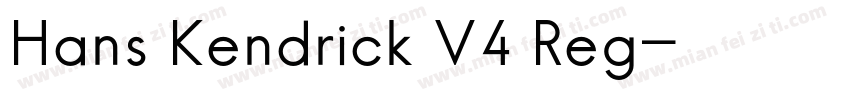 Hans Kendrick V4 Reg字体转换